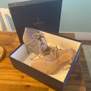 Pour La Victoire leather and lace shoes